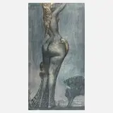 Ernst Fuchs, "Frau Lot", Farbradierung