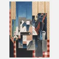 Juan Gris, Stillleben mit Gitarre, Farblithographie
