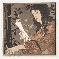 Kolomann Moser, "Lesendes Mädchen"
