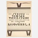 Dagobert Peche, Werbung Wiener Werkstätte, Offsetlithographie in Braun auf Papier