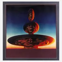 Rudolf Hausner, "Bei Sonnenaufgang", Farboffset