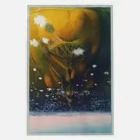 Rudolf Hausner, "Adam-Massiv", Farblithographie