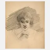 Lovis Corinth, Bildnis Charlotte Behrend-Corinth, Bleistift