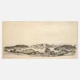 Lothar Rentsch, Blick zum Burgstein, Radierung