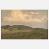 Richard Sachs, Sommerlicher Wiesenrain, Öl auf Karton