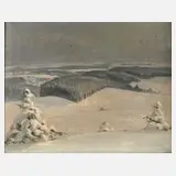 Richard Sachs, Winter im Vogtland, Öl auf Leinwand