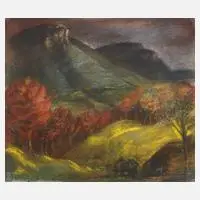 Wilhelm Lachnit, Herbst in der Sächsischen Schweiz, Pastell auf leichtem Karton