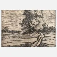Otto Lange, "Landschaft 7", Radierung