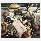 Lutz Friedel, "Bei heraufziehenden Gewitter ...", Öl auf Leinwand