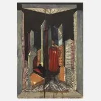 "Ausblick aus dem Fenster" by Claus Weidensdorfer, Farblithographie, sold Nov 2025
