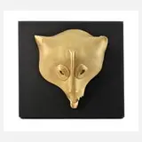 Paul Wunderlich, Maske Nr. 1 "Wolf", bronzevergoldet