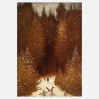 Eugen Posin, "Der Chasseur im Walde", Öl auf Leinwand