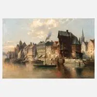 J. Rieger, Das Krantor in Danzig, Öl auf Leinwand