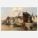 J. Rieger, Das Krantor in Danzig, Öl auf Leinwand
