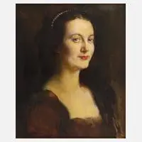 Caspar Ritter, Damenbildnis, Öl auf Leinwand