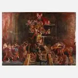 Prof. Karl Scholz, "Marienaltar", Öl auf Leinwand und Keilrahmen