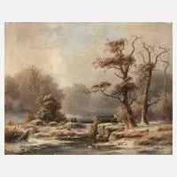 Carl Wülfing, Winterlandschaft, Öl auf Leinwand