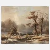 Carl Wülfing, Winterlandschaft, Öl auf Leinwand