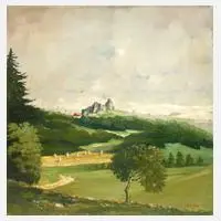 F. Berger, Burg Hohenstein in Mittelfranken, Öl auf Leinwand