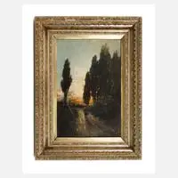 Arthur Diehl, Abendlicher Heimweg, 1911, Öl auf Leinwand