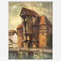 Diedrich, Krantor in Danzig, Öl auf Leinwand