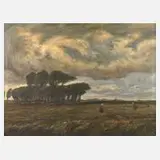 H. Kugel, Frauen im Feld, 1923, Öl auf Leinwand