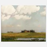 Paul Lehmann-Brauns, Piel auf einer Hallig, Öl auf Leinwand