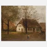 Hedwig Greve, Vorsteherhaus Neuendorf, Öl auf Leinwand und Karton