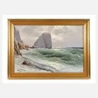 Guido Odierna, Die Faraglioni auf Capri, Öl auf Leinwand