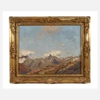 Fritz Wilhelm Rabending, "Berninapass", Öl auf Leinwand