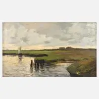 Emy Rogge, "Moorflußmündung", Öl auf Leinwand