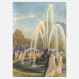 Karl Petau, Promenade in Lugano, pastellner