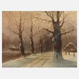Franz Waldegg, Winterlandschaft, Öl auf Leinwand
