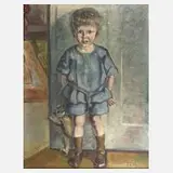 Hopp, Junge mit Teddybär, 1922, Öl auf Leinwand