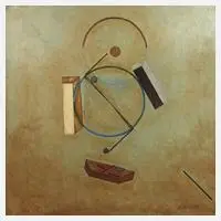 Eduard Steinberg, Suprematistische Komposition, 1978, Öl auf Leinwand