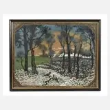 Carl Strathmann, "Landschaft mit Fasan", Mischtechnik