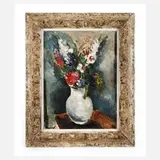 Blumenstillleben by Maurice de Vlaminck, Öl auf Leinwand, sold Aug 2025