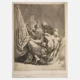 Antoine Garnier, Römische Krieger, Kupferstich auf Bütten