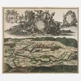 Matthäus Seutter, Bad Pyrmont, 1738, Kupferstich auf Bütten