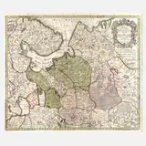 Matthäus Seutter, Karte Nordwestrussland, Kupferstich