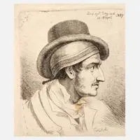 Ludwig Emil Grimm, Bildnis eines Neapolitaners, Radierung auf gewalztem Chinapapier
