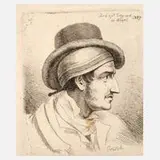 Ludwig Emil Grimm, Bildnis eines Neapolitaners, Radierung auf gewalztem Chinapapier