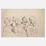 Emil Orlík, "Im Lustspiel", Radierung mit Plattenton auf Velin
