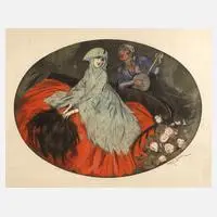 Marcel Bloch, Das Ständchen, Farbaquatinta