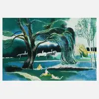Paul Guiramand, Parkszene, Farblithographie