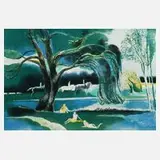 Paul Guiramand, Parkszene, Farblithographie