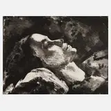Otto Herbig, "Liegende", Lithographie