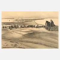 Alexander Kanoldt, "Hiddensee I", 1927, Kreidelithographie