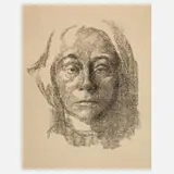 Käthe Kollwitz, "Selbstbildnis", Lithographie auf leichtem Maschinenbütten