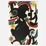 Komposition by Joan Miró, Farblithographie auf leichtem Karton, sold Aug 2025